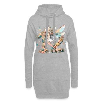 12 Jahre Fee Elfe Geburtstag Geschenk - Hoodie-Kleid - Grau meliert - Vorne