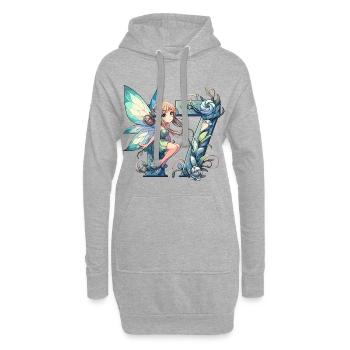 17 ans fée elfe mignon cadeau d’anniversaire - Sweat-shirt à capuche long Femme - gris chiné - Devant
