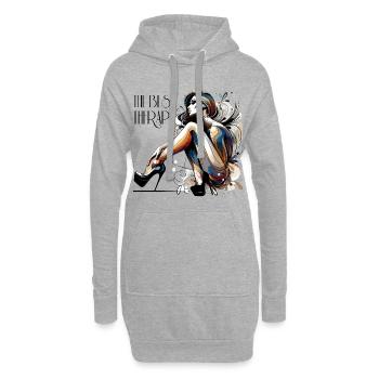 Cadeau de talons hauts Best Therapy High Heels - Sweat-shirt à capuche long Femme - gris chiné - Devant