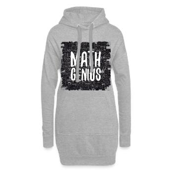 Mathe-Genie Mathematik Genie Mathe Geschenk - Hoodie-Kleid - Grau meliert - Vorne