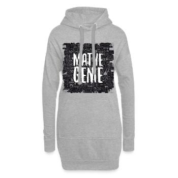 Mathe-Genie Mathematik Genie Mathe Geschenk - Hoodie-Kleid - Grau meliert - Vorne