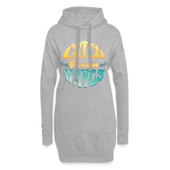 Surf et CatchTheWaves - Sweat-shirt à capuche long Femme - gris chiné - Devant