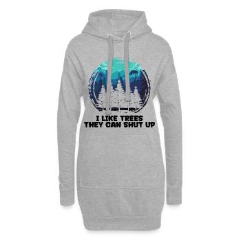 Cooler Spruch Baum Forst Holzfäller Waldarbeit - Hoodie-Kleid - Grau meliert - Vorne