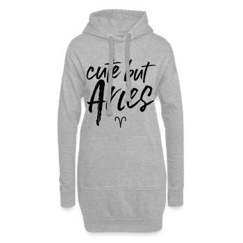 Astro Cute But Aries - Hoodie-Kleid - Grau meliert - Vorne