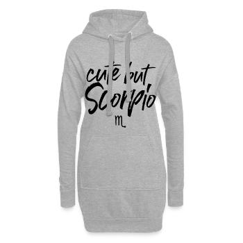 Astro Cute but Scorpio - Hoodie-Kleid - Grau meliert - Vorne