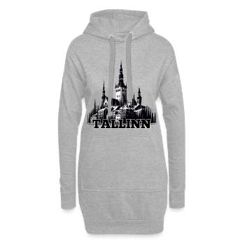 Tallinn Hauptstadt Estland Baltikum Geschenk - Hoodie-Kleid - Grau meliert - Vorne