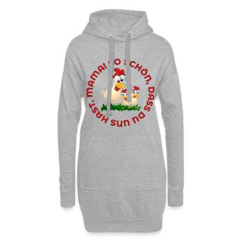 MUTTERTAG HÜHNER - Hoodie-Kleid - Grau meliert - Vorne