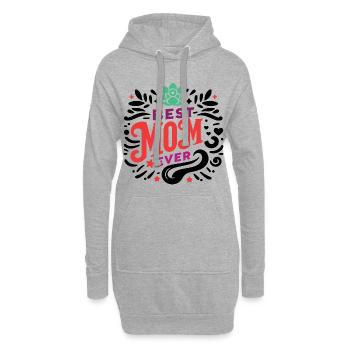 Beste Mutter aller Zeiten - Hoodie-Kleid - Grau meliert - Vorne