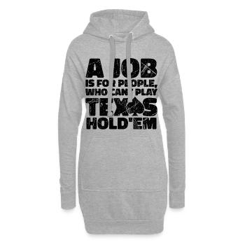 Jeu de cartes Poker Jeu Casino Déclaration - Sweat-shirt à capuche long Femme - gris chiné - Devant
