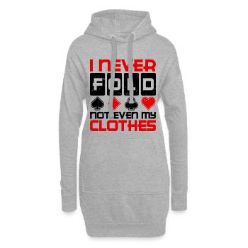 Déclaration de gain des joueurs professionnels de poker de casino - Sweat-shirt à capuche long Femme - gris chiné - Devant