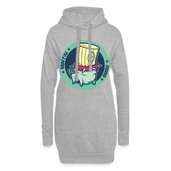 Graffiti-Trupp 11 - Hoodie-Kleid - Grau meliert - Vorne