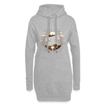 Jesus ist Auferstanden – Ornament - Hoodie-Kleid - Grau meliert - Vorne
