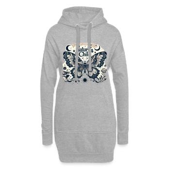 Nature's Child Schmetterling Muster - Hoodie-Kleid - Grau meliert - Vorne