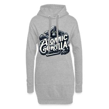Atomic Gorilla - Hoodie-Kleid - Grau meliert - Vorne
