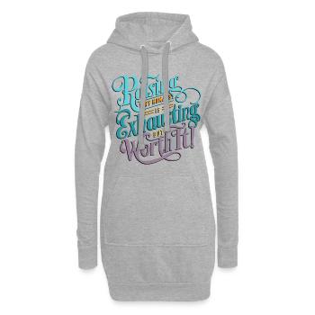 Élever de minuscules humains est épuisant, mais cela en vaut la peine ! - Sweat-shirt à capuche long Femme - gris chiné - Devant