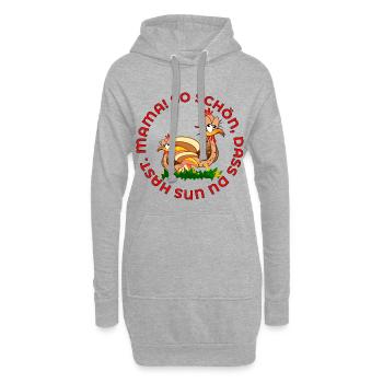 MUTTERTAG HÜHNER FAMILIENMAMA - Hoodie-Kleid - Grau meliert - Vorne