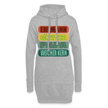 VATERTAG EHEMANN PAPA GARTEN GÄRTNER - Hoodie-Kleid - Grau meliert - Vorne