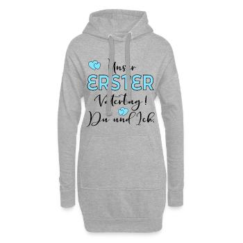 1. VATERTAG BABY - PAPA - Hoodie-Kleid - Grau meliert - Vorne
