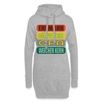 VATERTAG OPA GÄRTNER - Hoodie-Kleid - Grau meliert - Vorne