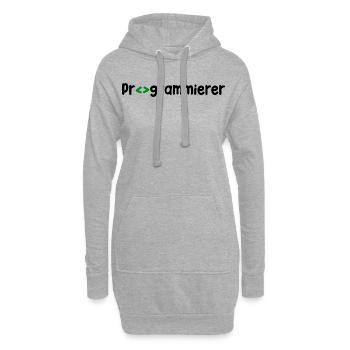 Programmeur, Développeur, Développeur Web, Scripting - Sweat-shirt à capuche long Femme - gris chiné - Devant
