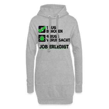Open Source Bugfixing Bugs Developer Programmier - Hoodie-Kleid - Grau meliert - Vorne