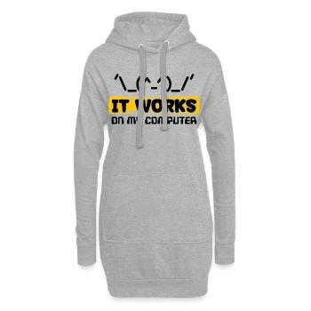 Déclaration du développeur Coden Scripting Computer Geek - Sweat-shirt à capuche long Femme - gris chiné - Devant