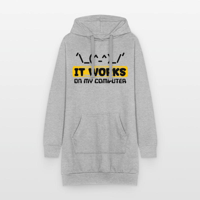 Coden Skripting Computerfreak Developer Statement Hoodie-Kleid