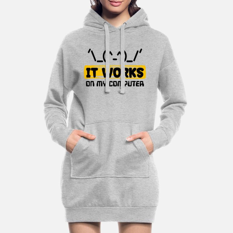 Coden Skripting Computerfreak Developer Statement Hoodie-Kleid