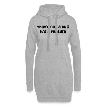 Developer Geek Bugs Code Informatik Statement - Hoodie-Kleid - Grau meliert - Vorne