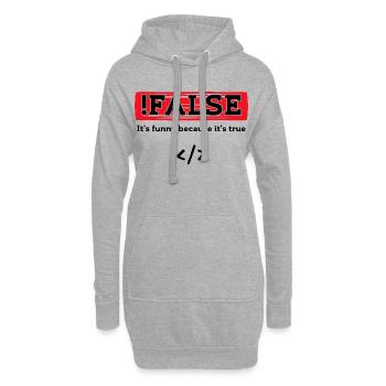 Code Debug Programmeur Développeur Dictons amusants - Sweat-shirt à capuche long Femme - gris chiné - Devant