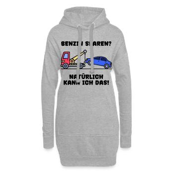 Auto Statement Tanken Energiespeicher Energie - Hoodie-Kleid - Grau meliert - Vorne
