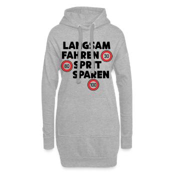 Déclaration de ravitaillement en carburant de la station-service Moteur à essence - Sweat-shirt à capuche long Femme - gris chiné - Devant