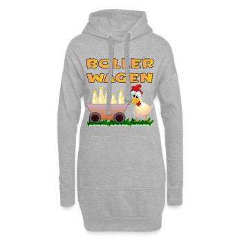 VATERTAG BOLLERWAGEN HÜHNER - Hoodie-Kleid - Grau meliert - Vorne