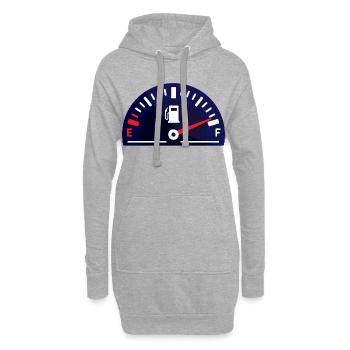 Tanken Tankstelle Elektrische Energie Zapfsäule - Hoodie-Kleid - Grau meliert - Vorne