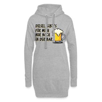 Energie Station-service Essence Diesel Déclaration Ravitaillement - Sweat-shirt à capuche long Femme - gris chiné - Devant