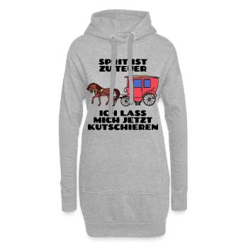 Tankstelle Benzin Diesel Tanken Statement Energie - Hoodie-Kleid - Grau meliert - Vorne