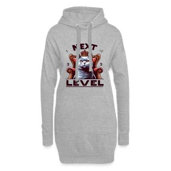 BKH Britisch Kurzhaar Blau Katze Königssessel - Hoodie-Kleid - Grau meliert - Vorne