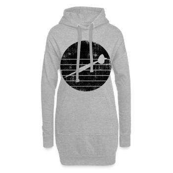 Dartpfeil - Hoodie-Kleid - Grau meliert - Vorne