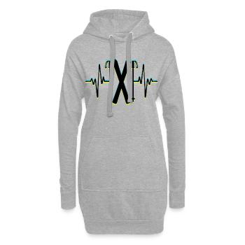 Hockey sur glace Snowboard Sports d’hiver Neige Wiinter - Sweat-shirt à capuche long Femme - gris chiné - Devant