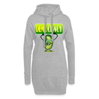 DEMOKRATIE - EINGELEGTE GURKEN - Hoodie-Kleid - Grau meliert - Vorne