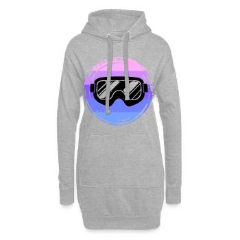 Wintersaison Wintersport Schifahren Schnee Winter - Hoodie-Kleid - Grau meliert - Vorne