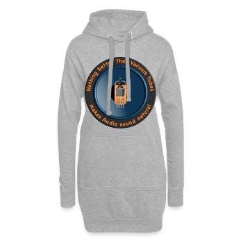 Lautsprecher mit Vakuumröhre - Hoodie-Kleid - Grau meliert - Vorne
