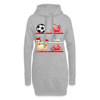 AUTRICHE Poulets Football - Sweat-shirt à capuche long Femme - gris chiné - Devant