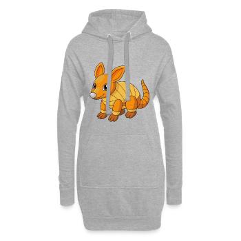 Aardvark Mascotte mignonne Personnage de dessin animé Kawaii - Sweat-shirt à capuche long Femme - gris chiné - Devant