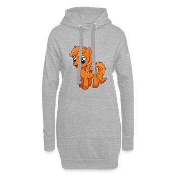 Pony Niedliche Maskottchen Zeichentrickfigur Kawaii - Hoodie-Kleid - Grau meliert - Vorne
