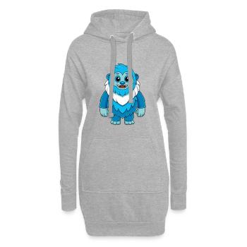 Yeti Niedliche Maskottchen Cartoon Figur Kawaii - Hoodie-Kleid - Grau meliert - Vorne
