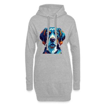Ariege Pointer Hund Rasse Bunte Karikatur Kawaii - Hoodie-Kleid - Grau meliert - Vorne