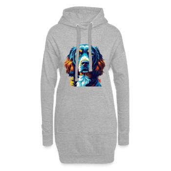 Boykin Spaniel Chien Race Coloré Dessin Animé Kawaii - Sweat-shirt à capuche long Femme - gris chiné - Devant