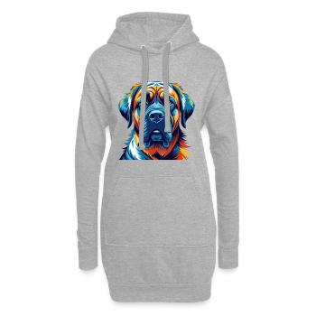 Brasilianische Dogge Hunderasse Karikatur Kawaii - Hoodie-Kleid - Grau meliert - Vorne
