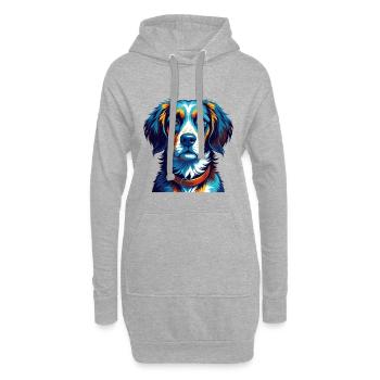 Braque Saint Germain Hunderasse Karikatur Kawaii - Hoodie-Kleid - Grau meliert - Vorne